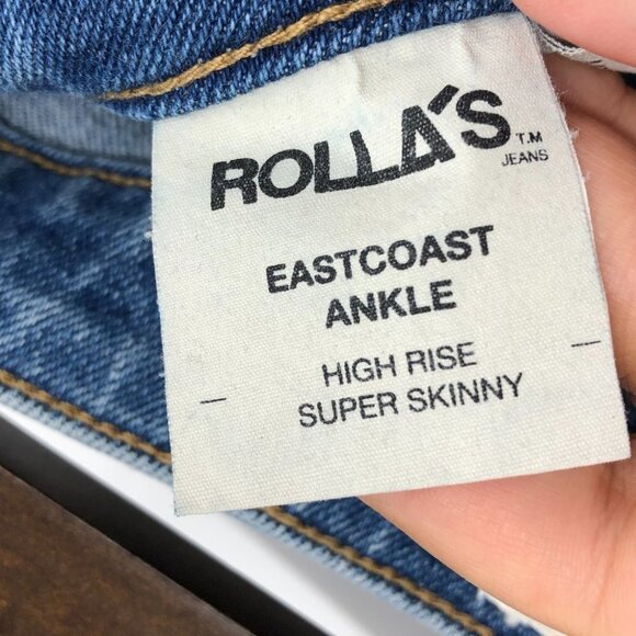 Rolla's Eastcoast Ankle High Rise Skinny Jeans - Stacey Blue size 26 - Picture 8 of 12